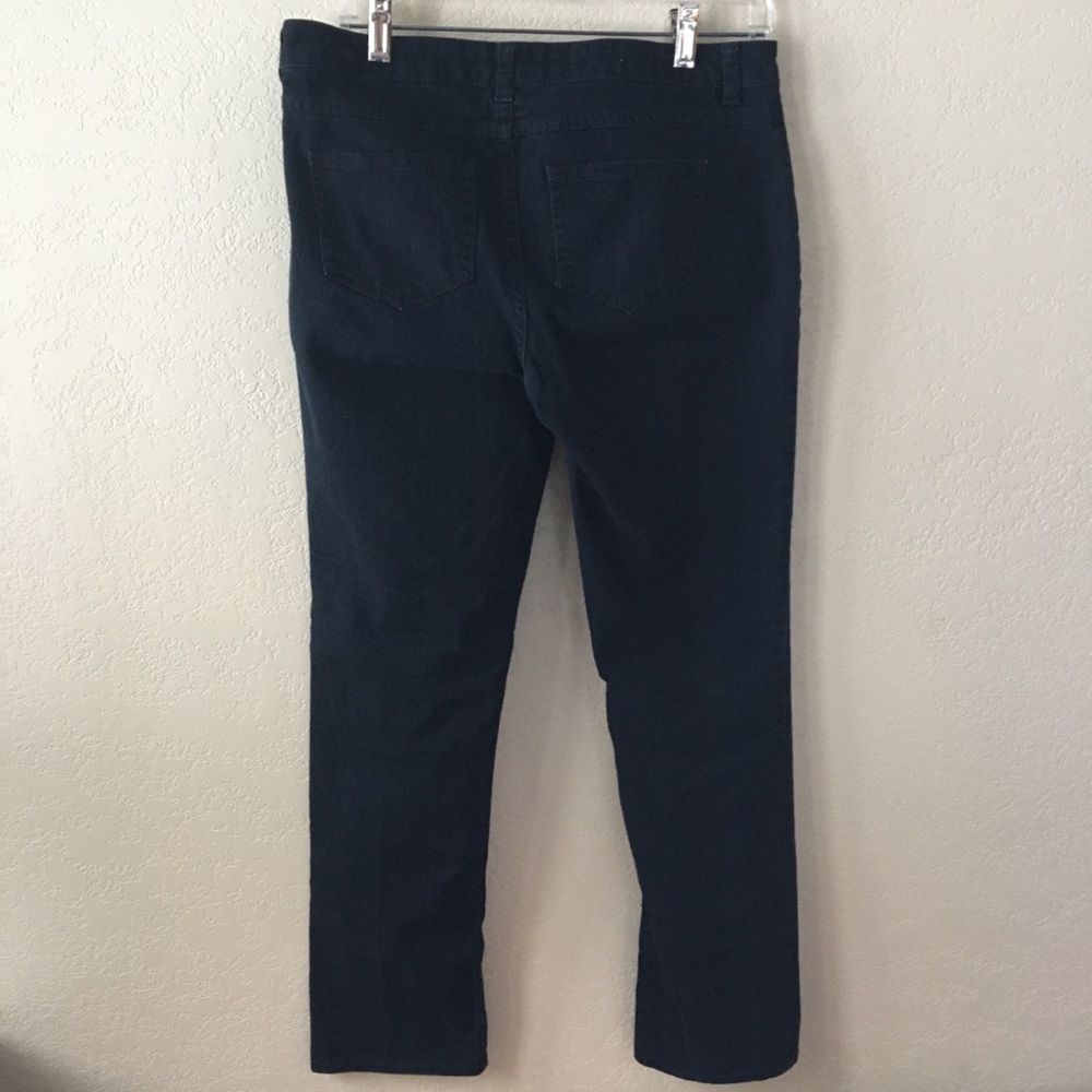 ARIZONA JEAN CO 16 1/2 COTTON BLEND 5 POCKET ZIPPER FRONT BLACK JEANS - Picture 2 of 10